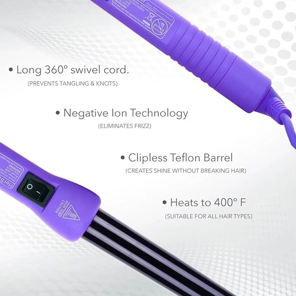 Herstyle Vibrant Purple Hair Curling Wand - Picture 7 of 7
